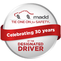 MADD designated driver red ribbon